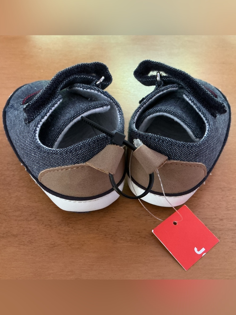 Joe Fresh Navy Canvas Sneakers with Red Accents - Picture 3 of 6